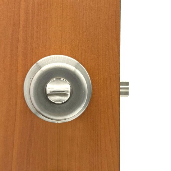 Contractor-Grade Entry Lock - Satin Nickel | MFS Supply - Inside of Door